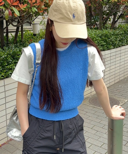 Birthday room（バースデイルーム）の「カラーニットベスト（ベスト・レディース・レッド/イエロー/ブルー・FREE）」の6枚目の写真