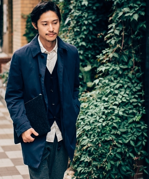 SHIPS（シップス）の「SC: コットン×ナイロン/ツイル ステンカラー  