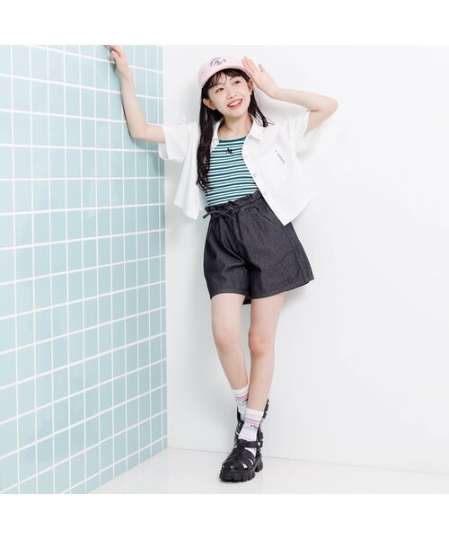 algy(アルジー)の「レインボーラインシースルーソックス(ソックス/靴下・キッズ・ラベンダー/オフホワイト/ブラック・21/24)」の5枚目の写真
