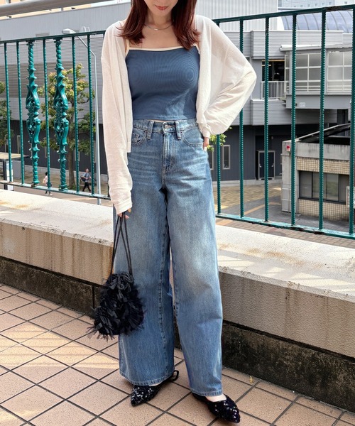 ISOOK(アイスー)の「【ISOOK / アイスー】フリンジ巾着バッグ / チュールバッグ フリンジバッグ ハンドバッグ ZOZOTOWN限定(ハンドバッグ・レディース・ブラック/ホワイト・FREE)」の16枚目の写真