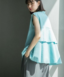 OPAQUE.CLIP | ドライタッチバックフリルブラウス【ストレッチ/イージーケア/吸水速乾/洗濯機洗い可】(シャツ/ブラウス)