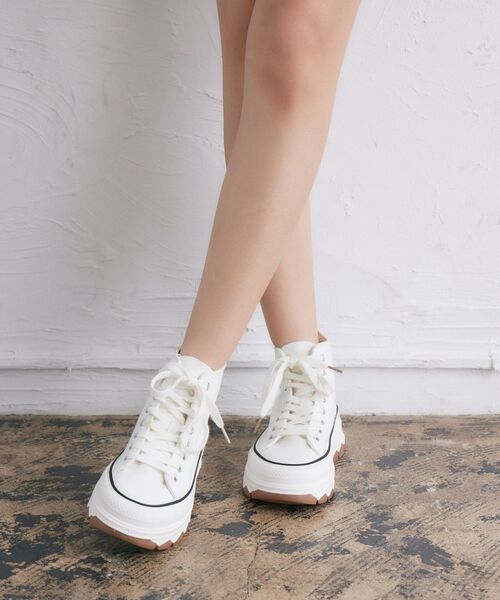 RETRO GIRL(レトロガール)の「厚底ハイカットスニーカー(スニーカー・レディース・ブラック/オフホワイト/レッド・MEDIUM/LARGE/SMALL)」の11枚目の写真