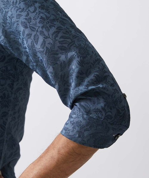 MICHEL KLEIN HOMME (ミッシェルクランオム)の「《日本製》ボタニカル柄七分袖シャツ(シャツ/ブラウス・メンズ・ブルー/ネイビー/パープル・MEDIUM/LARGE/X-LARGE)」の11枚目の写真