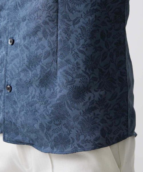 MICHEL KLEIN HOMME (ミッシェルクランオム)の「《日本製》ボタニカル柄七分袖シャツ(シャツ/ブラウス・メンズ・ブルー/ネイビー/パープル・MEDIUM/LARGE/X-LARGE)」の12枚目の写真