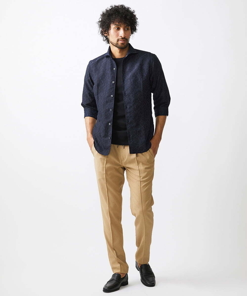 MICHEL KLEIN HOMME (ミッシェルクランオム)の「《日本製》ボタニカル柄七分袖シャツ(シャツ/ブラウス・メンズ・ブルー/ネイビー/パープル・MEDIUM/LARGE/X-LARGE)」の18枚目の写真