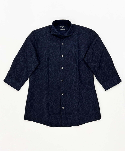 MICHEL KLEIN HOMME (ミッシェルクランオム)の「《日本製》ボタニカル柄七分袖シャツ(シャツ/ブラウス・メンズ・ブルー/ネイビー/パープル・MEDIUM/LARGE/X-LARGE)」の19枚目の写真