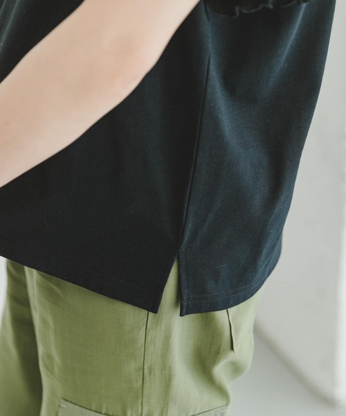 ITEMS URBANRESEARCH（アイテムズ アーバンリサーチ）の「ソデキリカエフレンチTシャツ（Tシャツ/カットソー・レディース・オフホワイト/カーキ/ブラック・FREE）」の16枚目の写真