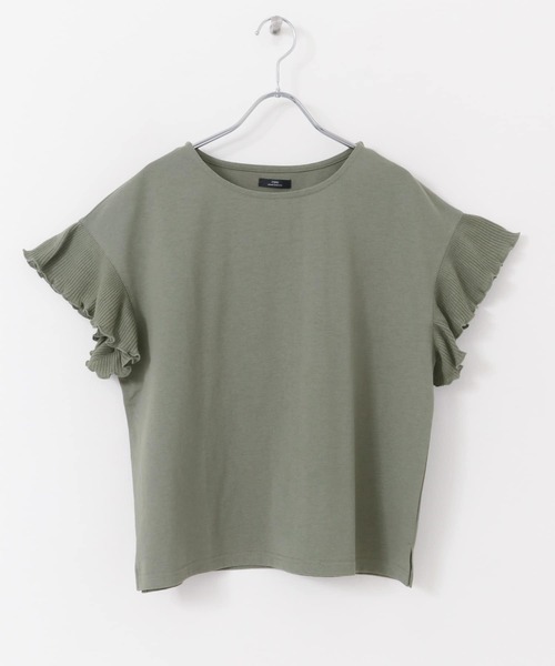 ITEMS URBANRESEARCH（アイテムズ アーバンリサーチ）の「ソデキリカエフレンチTシャツ（Tシャツ/カットソー・レディース・オフホワイト/カーキ/ブラック・FREE）」の13枚目の写真