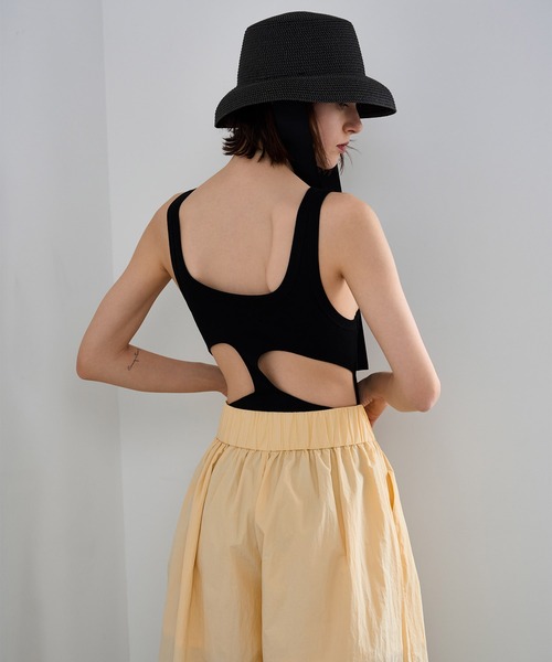 AKTE(アクテ)の「ヴィクトリアボディスーツ(Tシャツ/カットソー・レディース・ブラック/オフホワイト・FREE)」の22枚目の写真