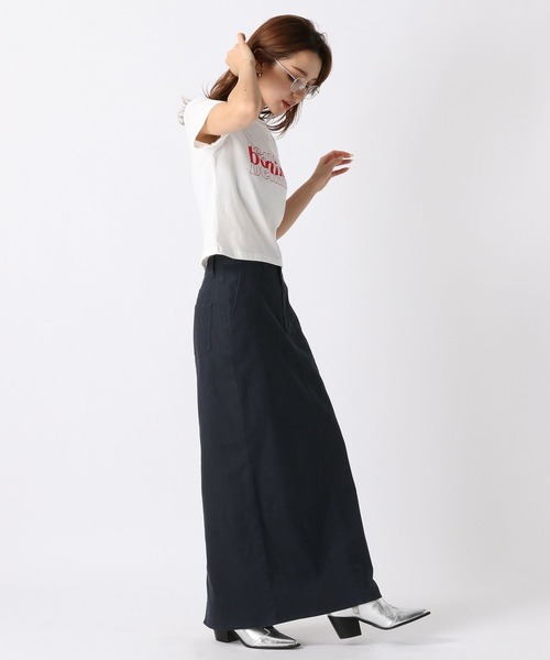 FOREVER 21（フォーエバー トゥエンティーワン）の「Iラインスカート（スカート・レディース・ネイビー/ブラウン・SMALL/MEDIUM）」の4枚目の写真