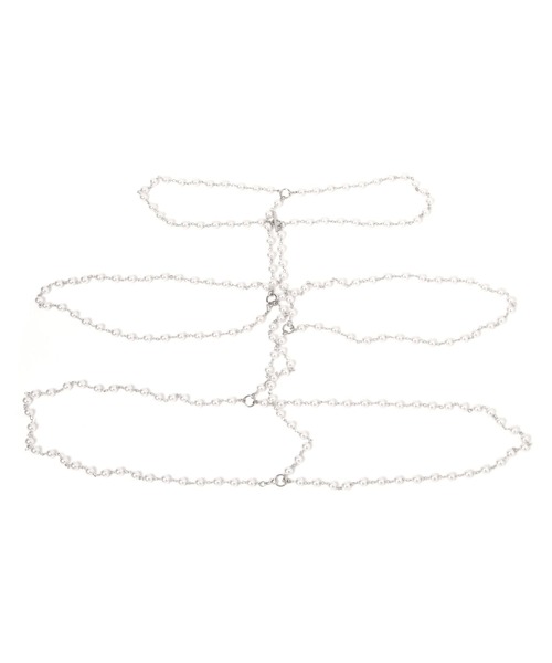 PAGEBOY(ページボーイ)の「パールハーネスネックレス(サスペンダー・レディース・ホワイト・FREE)」の6枚目の写真