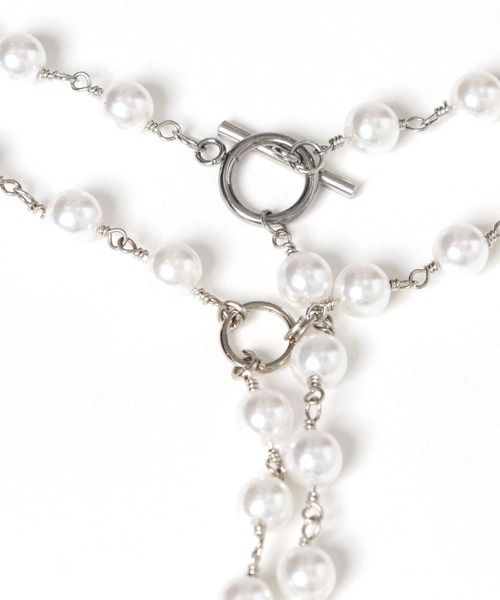 PAGEBOY(ページボーイ)の「パールハーネスネックレス(サスペンダー・レディース・ホワイト・FREE)」の4枚目の写真