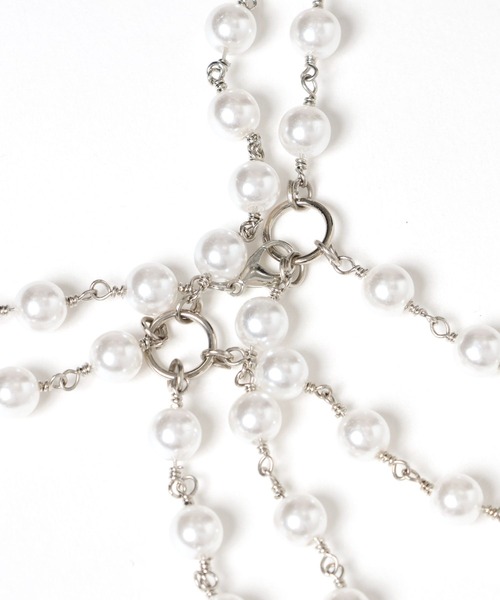 PAGEBOY(ページボーイ)の「パールハーネスネックレス(サスペンダー・レディース・ホワイト・FREE)」の3枚目の写真