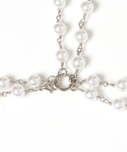 PAGEBOY(ページボーイ)の「パールハーネスネックレス(サスペンダー・レディース・ホワイト・FREE)」の2枚目の写真