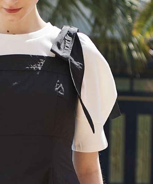 AndCouture リボンショルダー　ジャンスカ セール】ショルダーリボンジャンスカ（ワンピース）｜AND