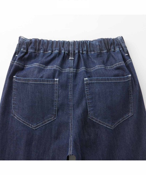 Live in comfort（リブインコンフォート）の「【低身長／高身長サイズあり】リブ　イン　コンフォート　暑い日も涼やかで心地いい！　すっきりちょうどいいデニムパンツ（デニムパンツ・レディース・ダークブルー・6/8/9/5/7/12/13/10/3/1/2/11/4/14）」の6枚目の写真