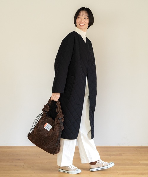 Wpc.（ダブリュピーシー）の「ONDOO シャーリングドロスト トートバッグ（トートバッグ・レディース・ブラック/グレー/ブラウン/シルバー・FREE）」の6枚目の写真