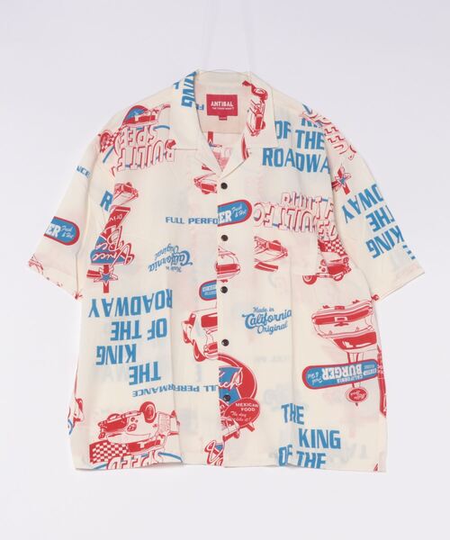 ANTIBAL（アンティバル）の「【ANTIBAL】レーヨンアロハ BIGシャツ（シャツ/ブラウス・メンズ・ブラック/ホワイト系その他・2/3）」の2枚目の写真