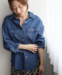le.coeur blanc | フラップポケットデニムシャツ(シャツ/ブラウス)