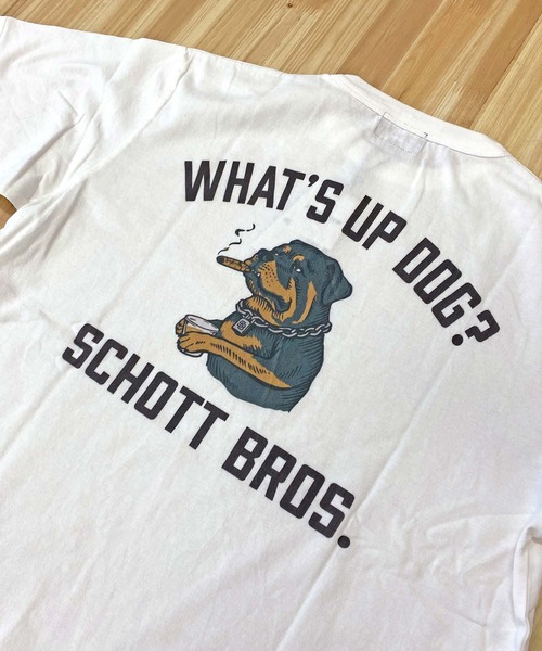 schott（ショット）の「CHILL ROTTWEILER 半袖Tシャツ（Tシャツ/カットソー・メンズ・ブラック/ホワイト・XL/L/M）」の4枚目の写真