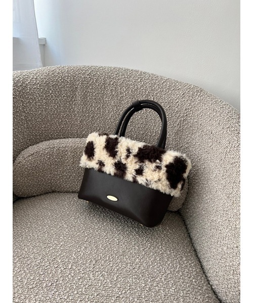 ZOZO限定カラー】エコファー切り替えトート（ショルダーバッグ）｜LILY