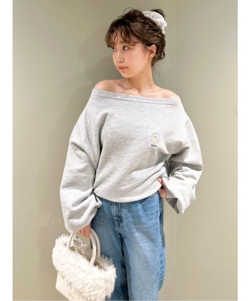 LILY BROWN（リリーブラウン）の「【ZOZO限定カラー】エコファー切り替えトート（ショルダーバッグ・レディース・アイボリー/その他/ライトグレー/ホワイト/ブラック/ピンク/グリーン・FREE）」の9枚目の写真