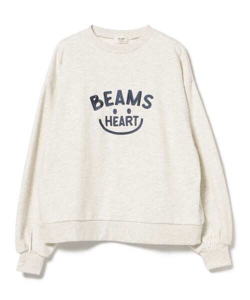 BEAMS HEART(ビームスハート)の「スマイル刺繍 クルースウェット(スウェット・レディース・ホワイト系その他/グレー/グリーン/ダークグリーン/チャコールグレー/レッド/ホワイト系その他6・FREE)」の17枚目の写真