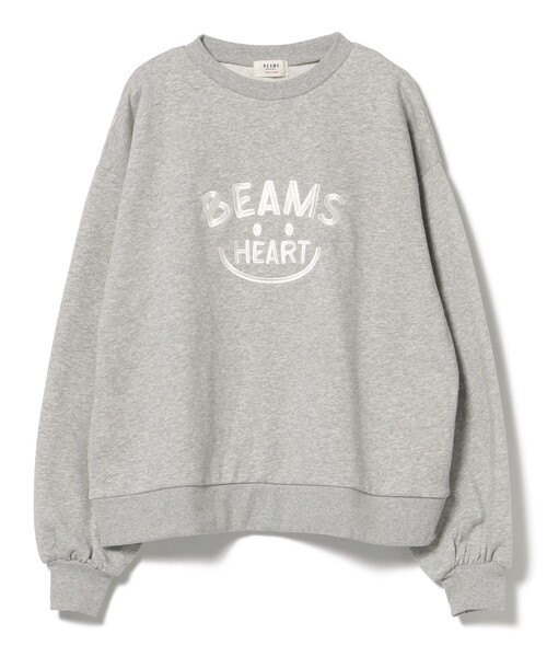 BEAMS HEART(ビームスハート)の「スマイル刺繍 クルースウェット(スウェット・レディース・ホワイト系その他/グレー/グリーン/ダークグリーン/チャコールグレー/レッド/ホワイト系その他6・FREE)」の22枚目の写真