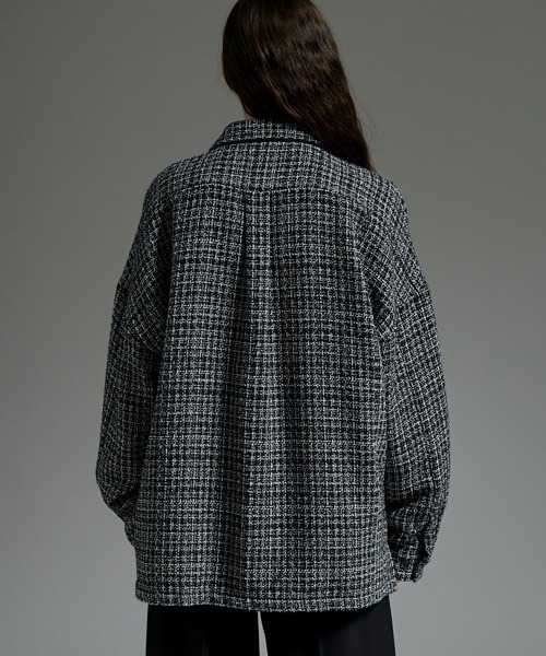 cussil（クシル）の「【cussil/クシル】ツイードライクレギュラーカラーベーシックシャツ（シャツ/ブラウス・メンズ・ブラック・S/M/L/XS）」の17枚目の写真