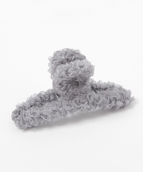 GLOBAL WORK（グローバルワーク）の「フワクルバンス/138717（バレッタ/ヘアクリップ・レディース・グレー/アイボリー/ブラック・ONE SIZE）」の3枚目の写真