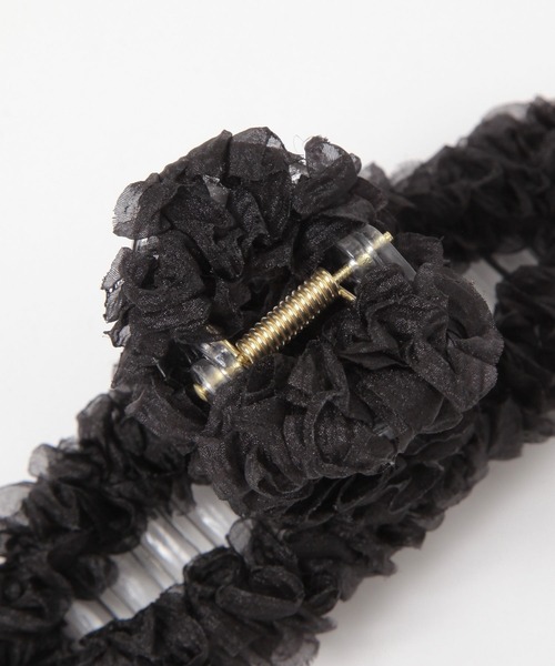 GLOBAL WORK（グローバルワーク）の「フワクルバンス/138717（バレッタ/ヘアクリップ・レディース・グレー/アイボリー/ブラック・ONE SIZE）」の5枚目の写真