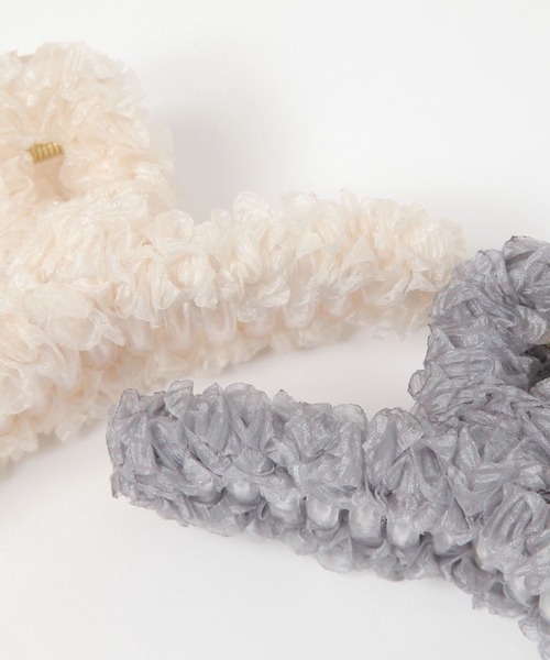 GLOBAL WORK（グローバルワーク）の「フワクルバンス/138717（バレッタ/ヘアクリップ・レディース・グレー/アイボリー/ブラック・ONE SIZE）」の8枚目の写真