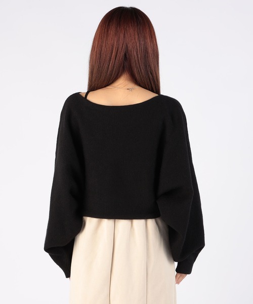 CECIL McBEE（セシルマクビー）の「リボンボレロｘキャミソールSET（ニット/セーター・レディース・グレイッシュベージュ/アイボリー/ピンク/ブラック・MEDIUM）」の10枚目の写真