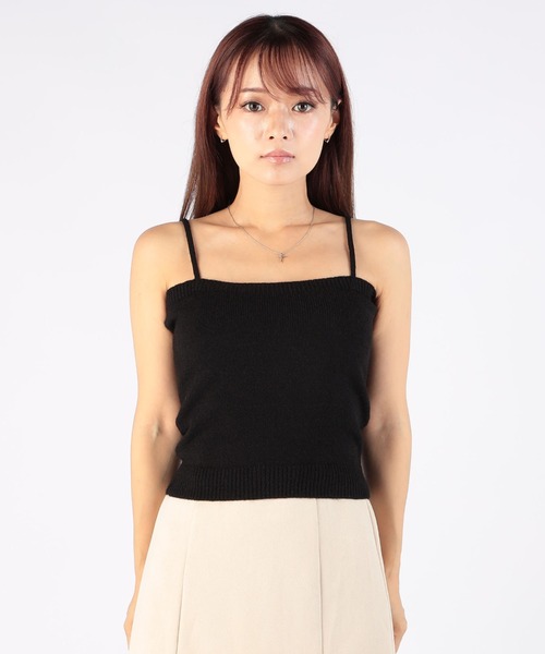 CECIL McBEE（セシルマクビー）の「リボンボレロｘキャミソールSET（ニット/セーター・レディース・グレイッシュベージュ/アイボリー/ピンク/ブラック・MEDIUM）」の7枚目の写真