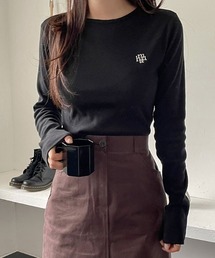 muahmuah([A[A)A'GEM/9 × .komwmuah muah/[A[AxSTITCH ROUND LONG SLEEVE T-SHIRT/Xeb`EhlbNOVc(TVc/Jbg\[)