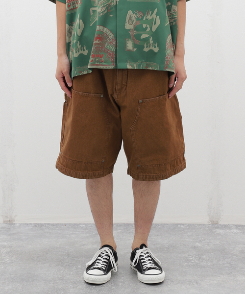 Evisen Skateboards(エビセンスケートボード)の「EVISEN / エビセン COLORED DENIM WORK SHORTS(デニムパンツ・メンズ・ブラウン/ブラック・LARGE/MEDIUM)」の2枚目の写真