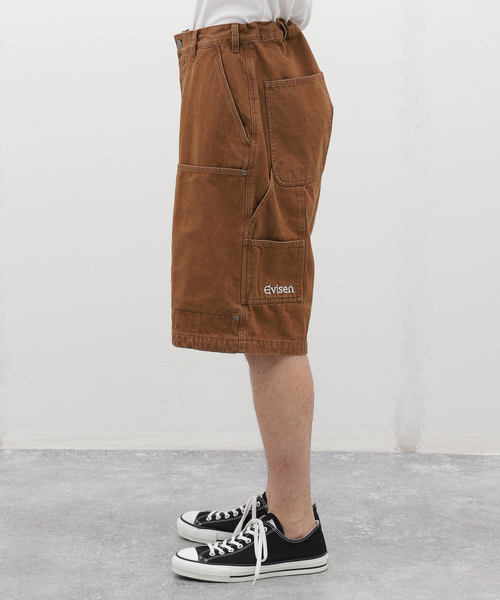 Evisen Skateboards(エビセンスケートボード)の「EVISEN / エビセン COLORED DENIM WORK SHORTS(デニムパンツ・メンズ・ブラウン/ブラック・LARGE/MEDIUM)」の5枚目の写真