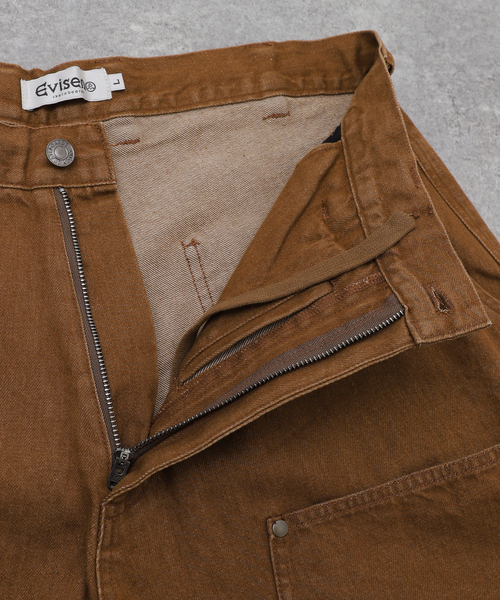 Evisen Skateboards(エビセンスケートボード)の「EVISEN / エビセン COLORED DENIM WORK SHORTS(デニムパンツ・メンズ・ブラウン/ブラック・LARGE/MEDIUM)」の18枚目の写真