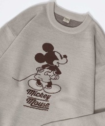 Disney/ディズニー ミッキー オーバーサイズ ジャガード刺繍ニット レディース メンズ