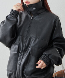 《KON@oniy_suw Pick up item》合皮ビッグブルゾン