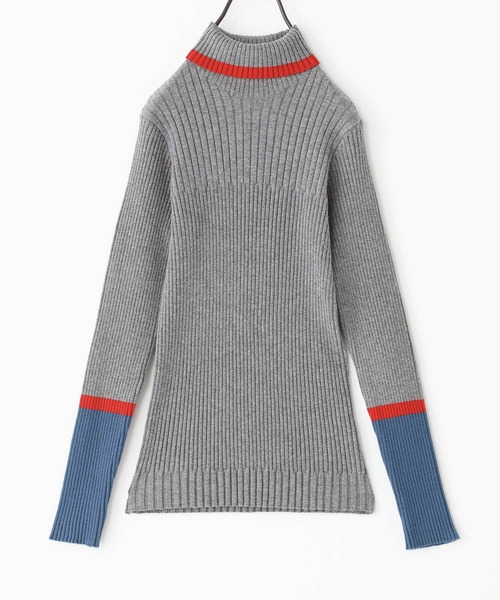 n'OrLABEL（ノアールレーベル）の「『配色リブニット』（ニット/セーター・レディース・ベージュ/ブラック/杢グレー・3L/L～LL/S～Ｍ）」の21枚目の写真