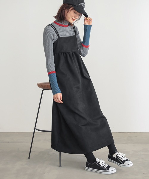 n'OrLABEL（ノアールレーベル）の「『配色リブニット』（ニット/セーター・レディース・ベージュ/ブラック/杢グレー・3L/L～LL/S～Ｍ）」の8枚目の写真