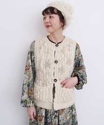 l'atelier du savon | ネパールハンドニット 雪のような刺繍ベスト(ベスト)