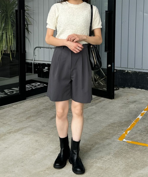 【2025AW】新品未使用ebure半袖ニット 透かし編み半袖ニット(ニット・セーター) | GIANNI LO GIUDICE