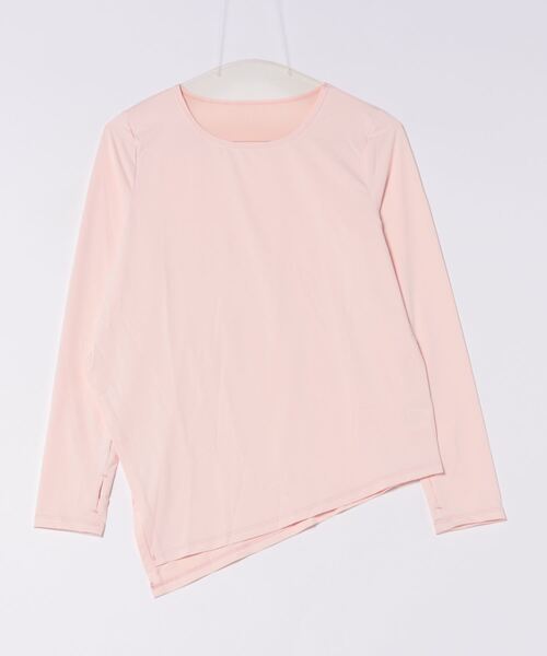 Ritzy(リッツィー)の「長袖 フィットネス ヨガウェアトップス(Tシャツ/カットソー・レディース・グレー/ホワイト/ピンク/ブラック・M/L/XL)」の13枚目の写真