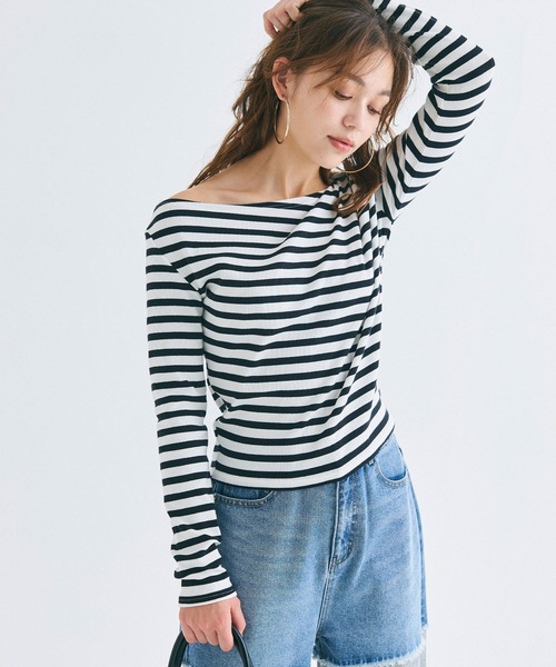 coca(coca)(コカ)の「【WEB限定セール】ワンショルダーリブトップス(Tシャツ/カットソー・レディース・ブラック/ホワイト/チャコール/その他1・S/M/L)」の18枚目の写真