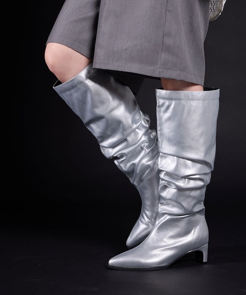 セール】【最上もが】くしゅくしゅルーズロングブーツ（ブーツ