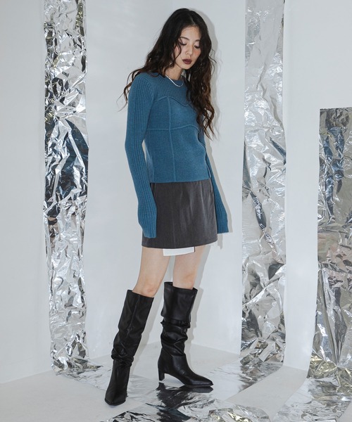 bohmal(ボマール)の「くしゅくしゅルーズロングブーツ(ブーツ・レディース・シルバー/ブラック・24.5cm/23.5cm/23.0cm/24.0cm)」の21枚目の写真