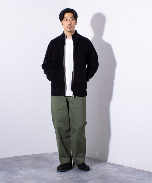 【セール】【GLOSTER/グロスター】モールWフェイス ジップアップ ハイネックドライバーズニット（ニット/セーター）｜GLOSTER（グロスター）