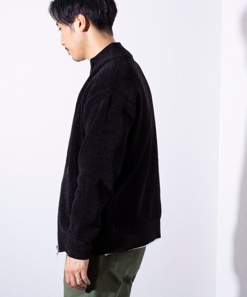 【セール】【GLOSTER/グロスター】モールWフェイス ジップアップ ハイネックドライバーズニット（ニット/セーター）｜GLOSTER（グロスター）